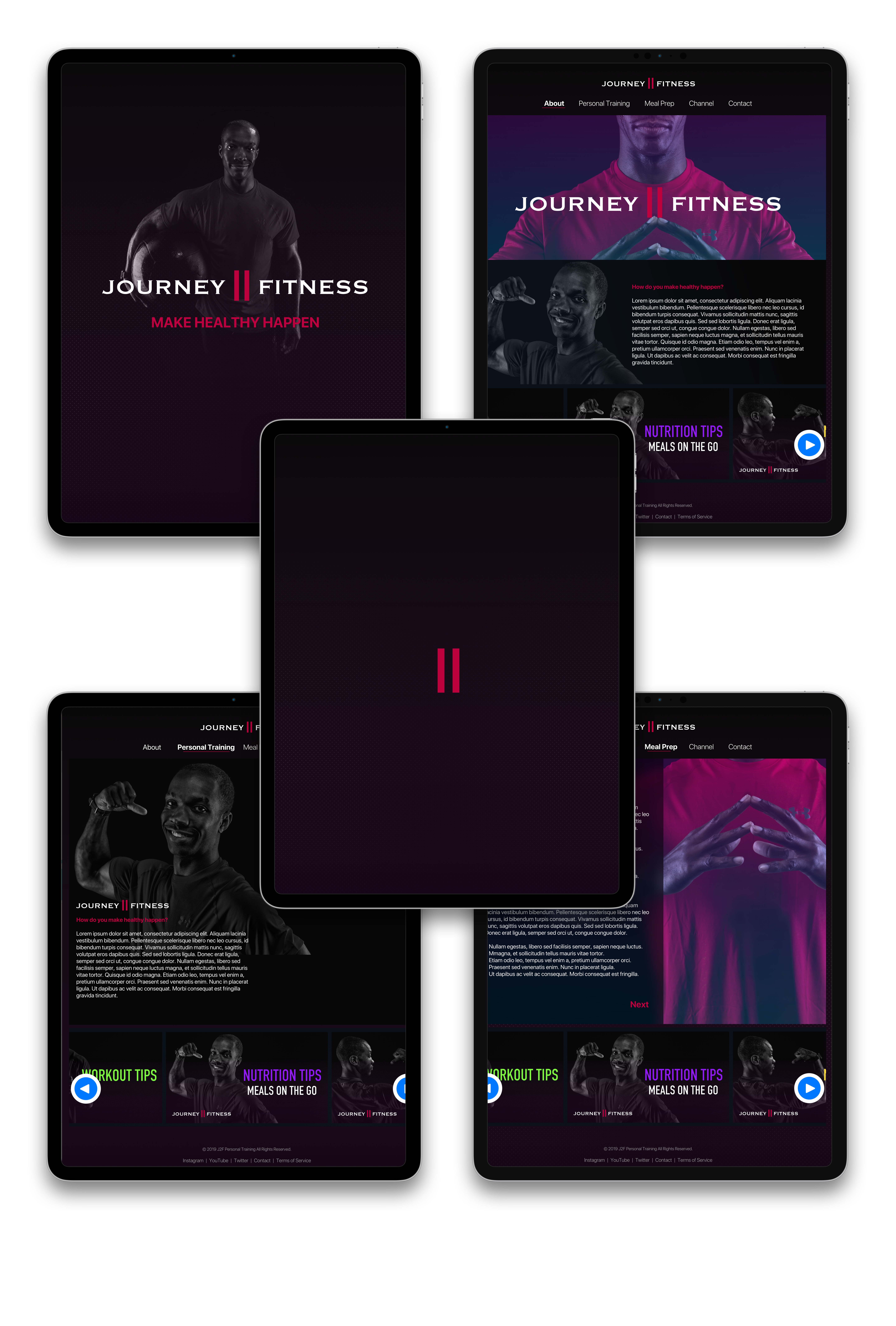 Journey to fitness website UX by Moera Creative